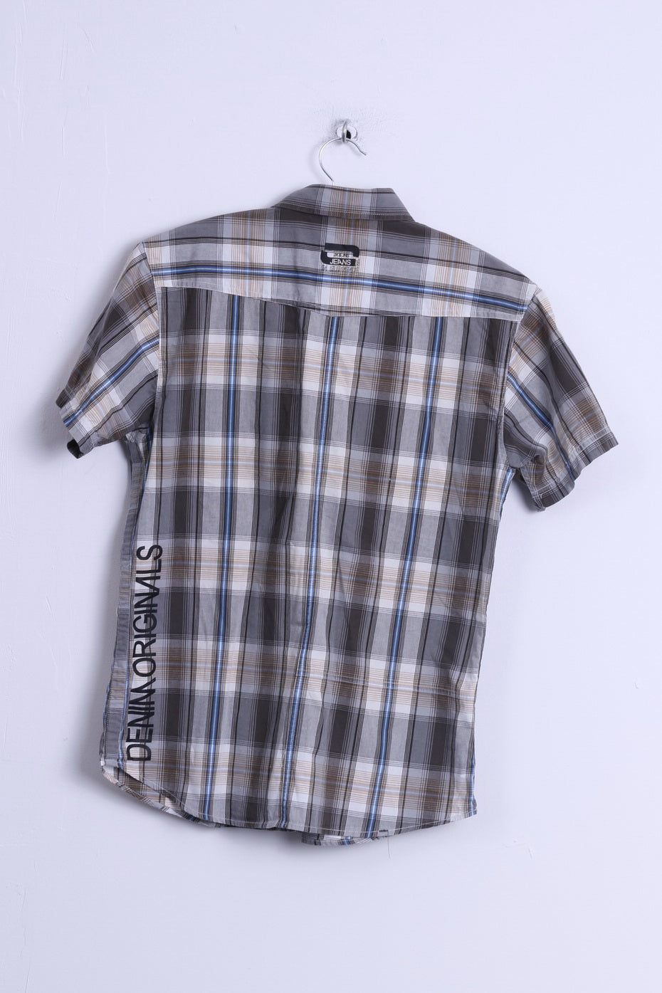 Jack &amp; Jones Chemise Casual M (S) Homme Coton Marron Damier Terry Style