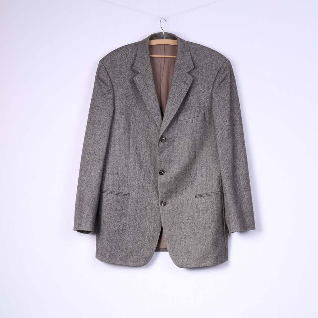 Hugo Boss Hommes 102 40 Costume Vintage Marron Laine à Chevrons Einstein/Sigma