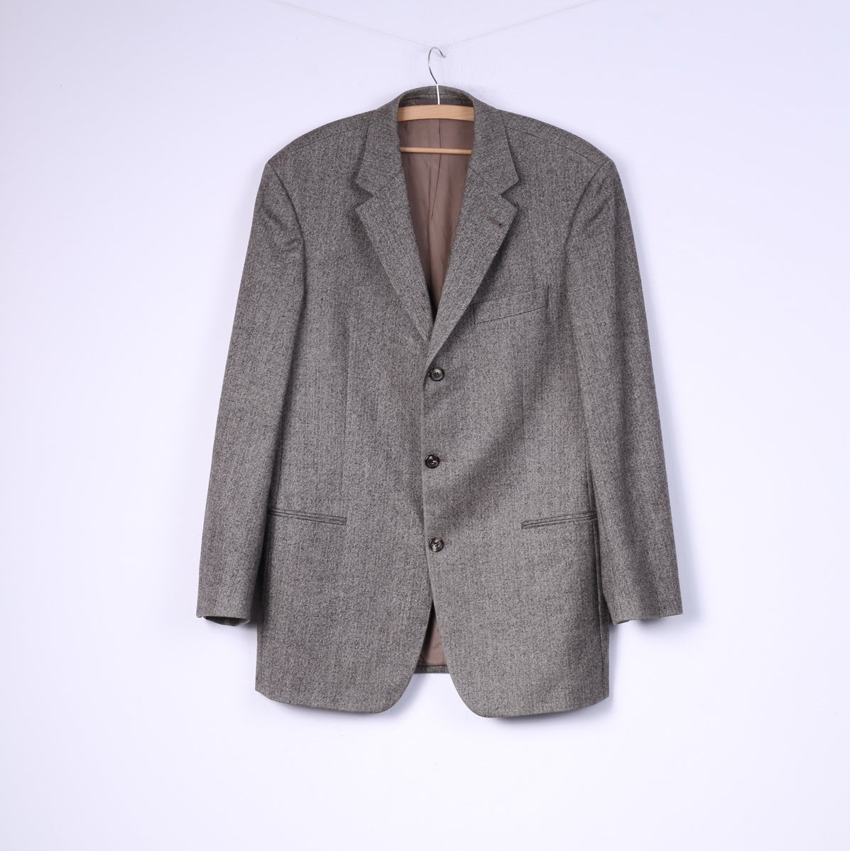 Hugo Boss Hommes 102 40 Costume Vintage Marron Laine à Chevrons Einstein/Sigma