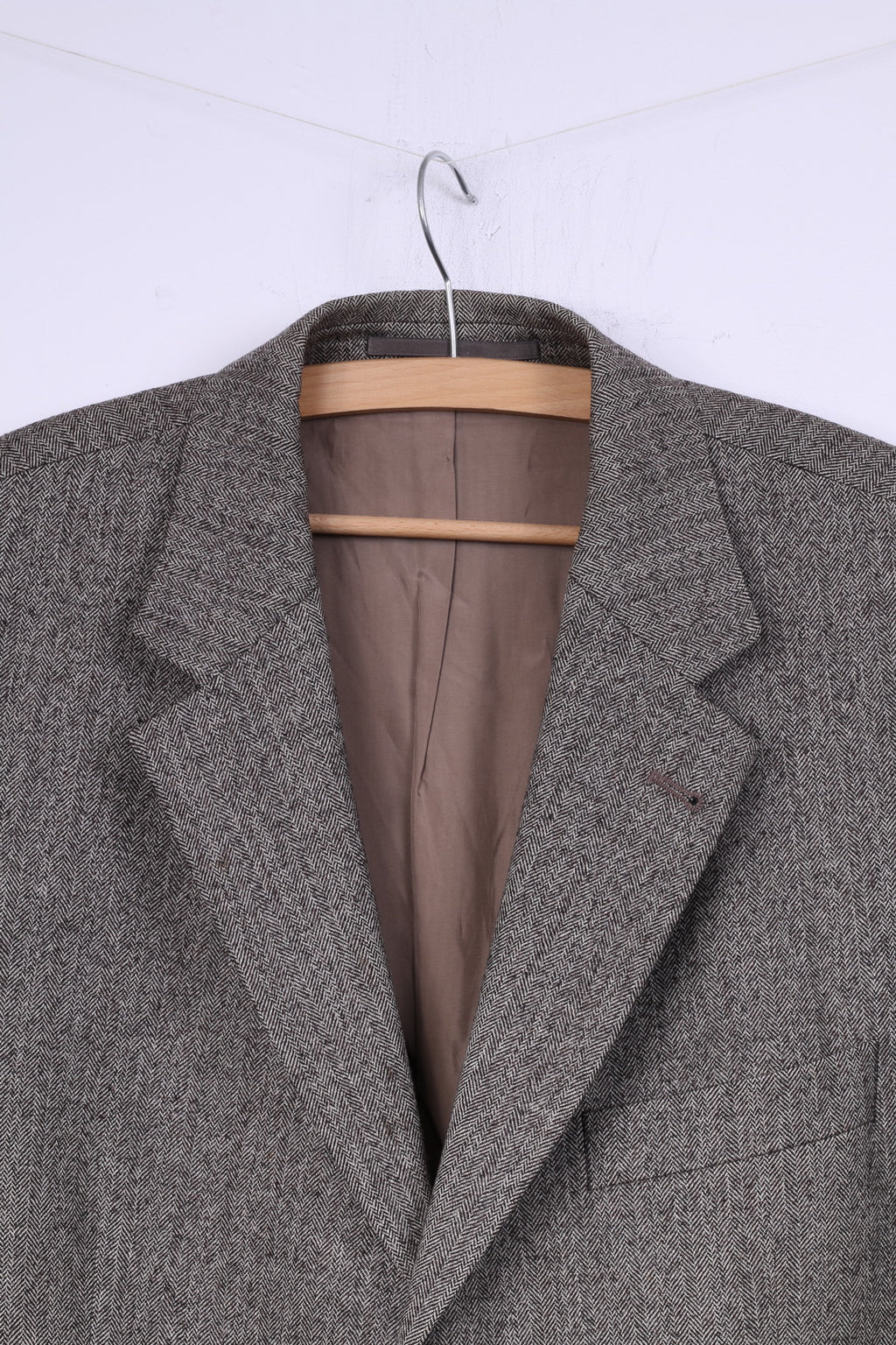 Hugo Boss Hommes 102 40 Costume Vintage Marron Laine à Chevrons Einstein/Sigma