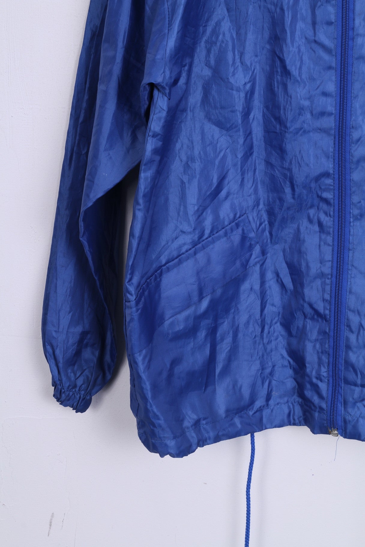 No name Giacca da donna S/M blu leggera con cappuccio superiore con cerniera