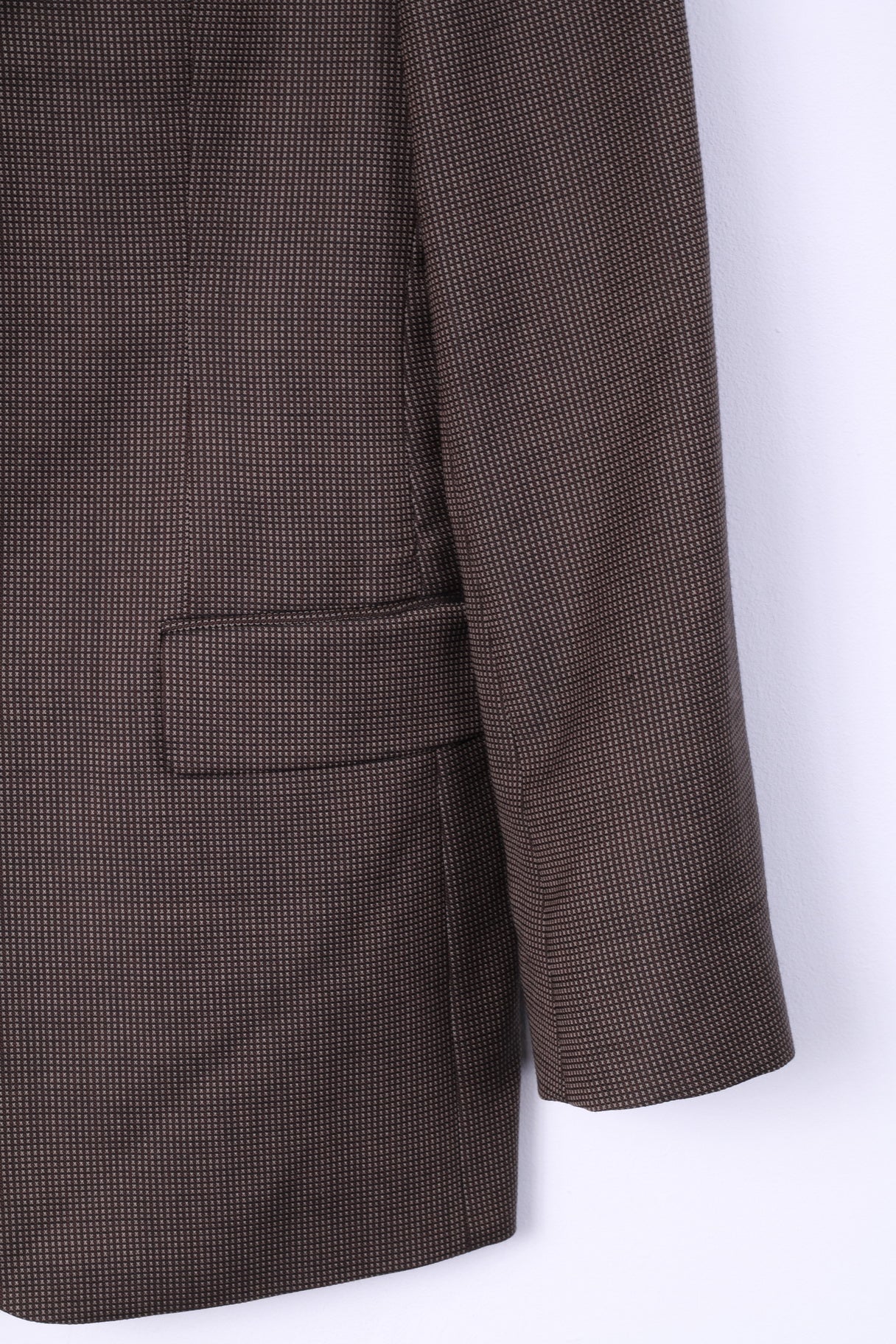 Hugo Boss Men 50 40 Blazer Brown Pure Wool Single Breasted Jacket