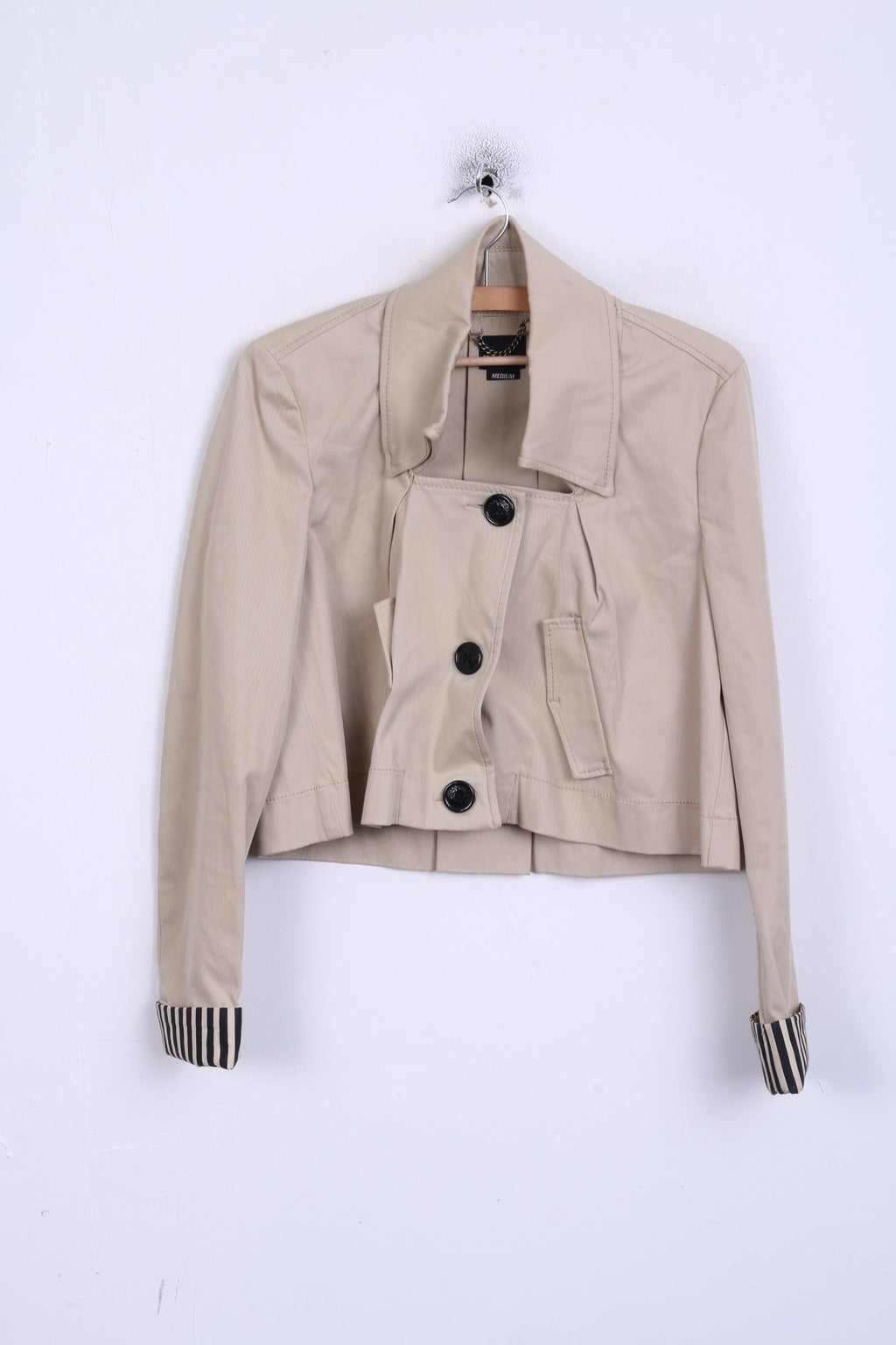 MISS SIXTY Blazer court élégant en coton pour femme Boléro Beige