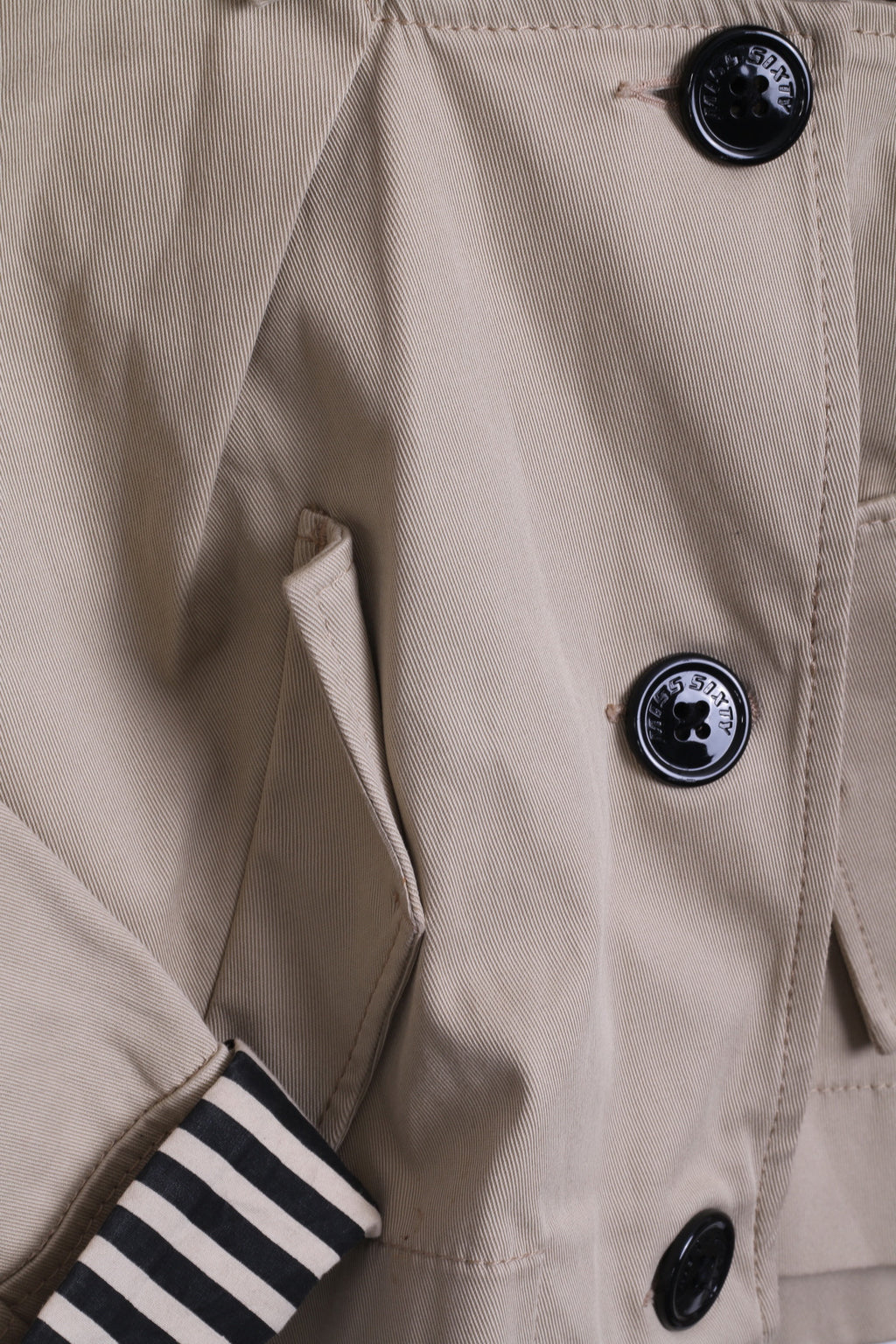 MISS SIXTY Blazer court élégant en coton pour femme Boléro Beige