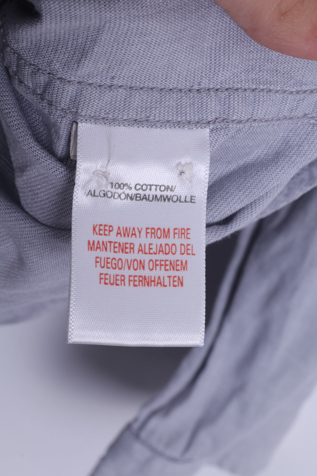 River Island Mens M Casual Shirt Cotton Blue EmbroideredLong Sleeve