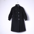 Cappotto Elena Monti Bambina 10 Anni Nero Misto Lana MohairDoppio Petto Made In Italy