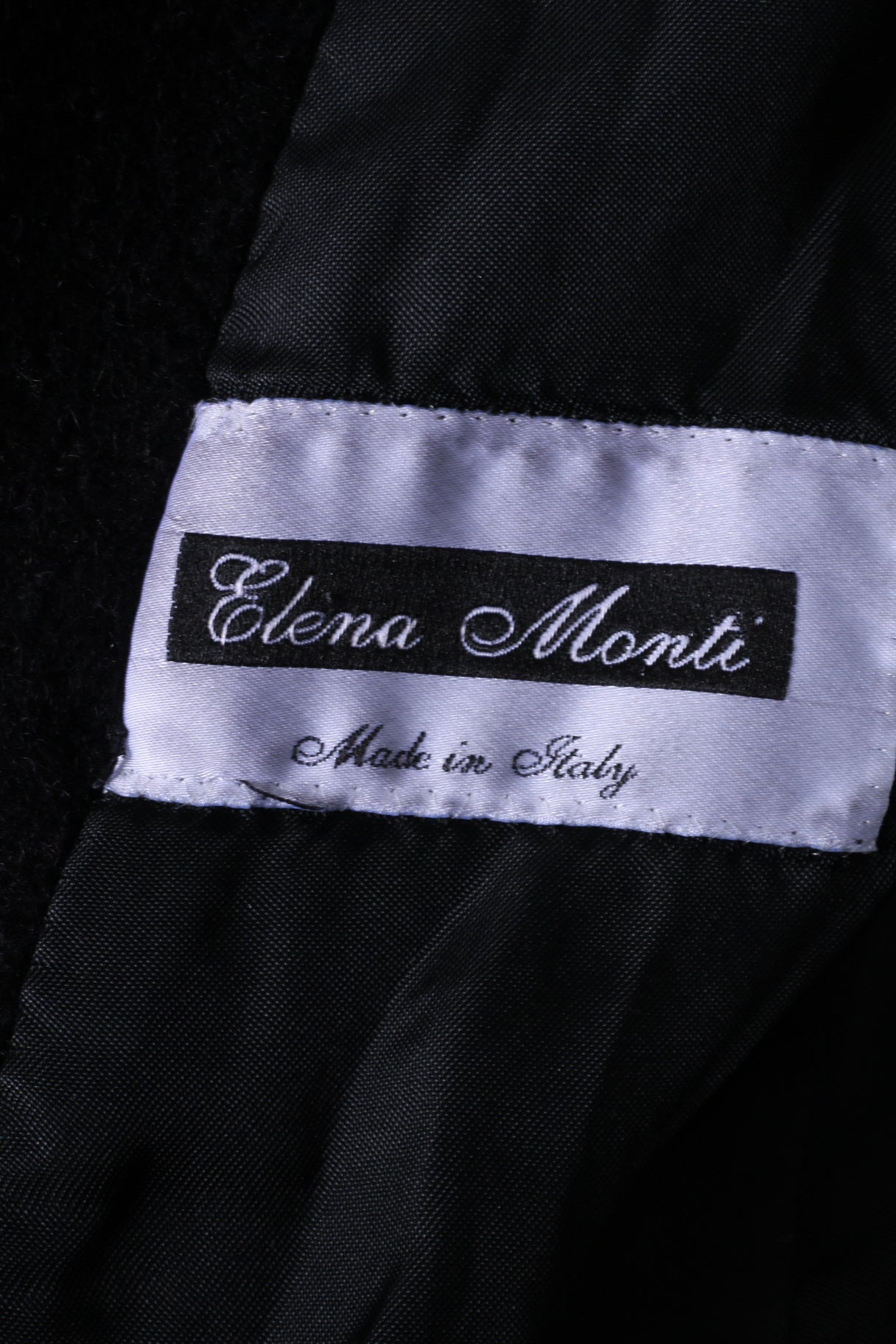 Elena Monti Girls 10 Age Coat Black Wool Mohair BlendDouble Breasted Made In Italy