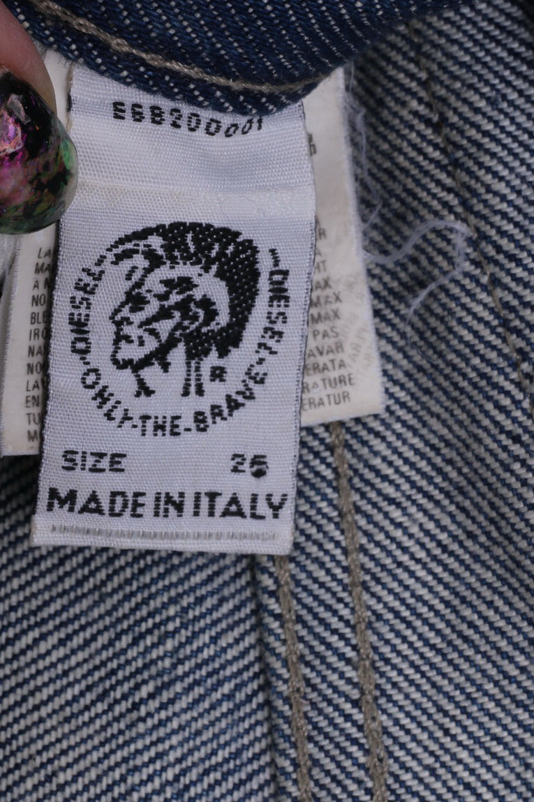 Diesel Industry Pantalon Jeans 26 Femme Pantalon Réglementé En Coton Bleu Itay