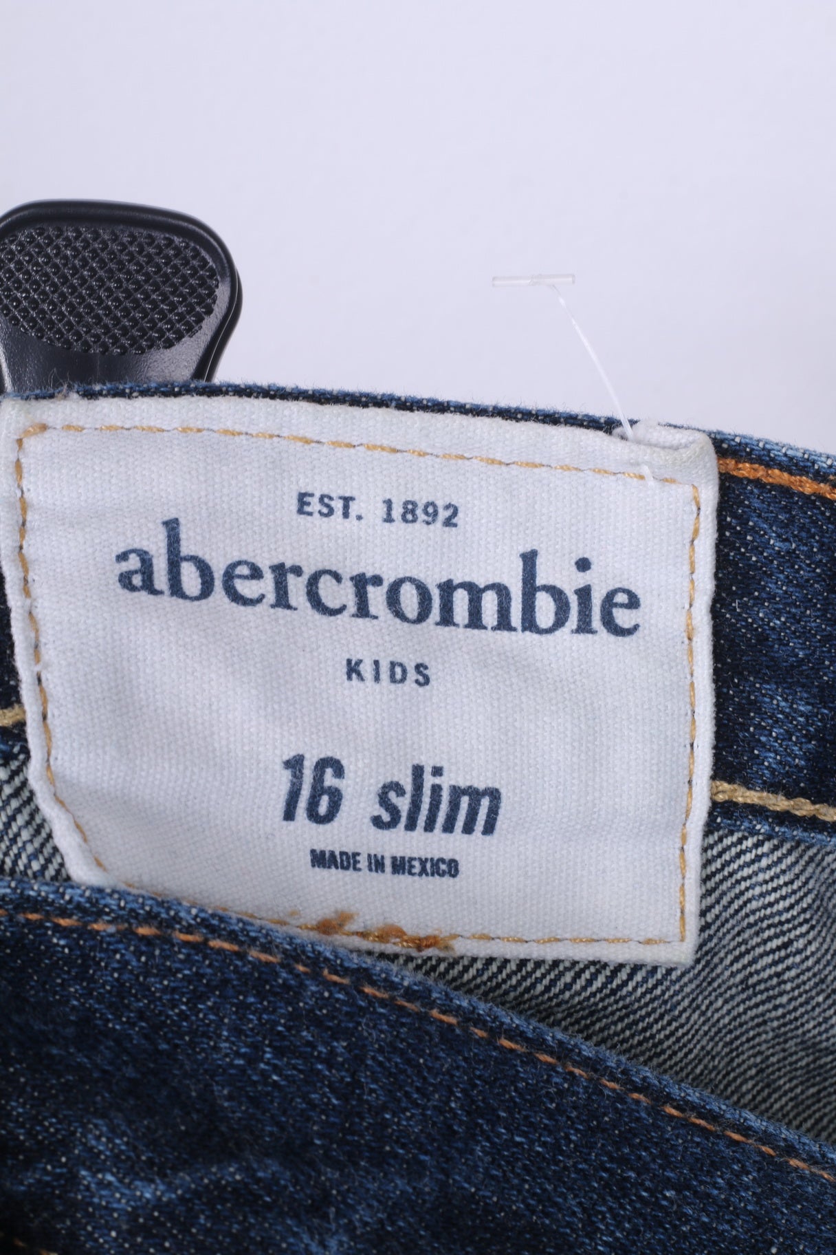 Abercrombie Pantalon Slim 16 Fille en Coton Bleu Marine