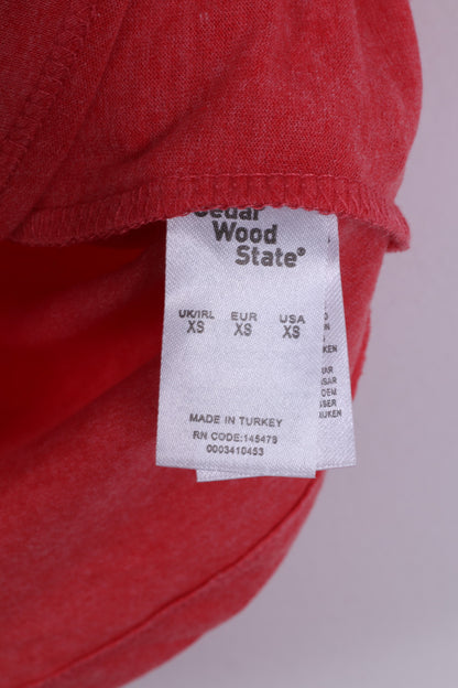 Cedar Wood State Coca -Cola T-shirt XS pour homme en coton rouge avec graphique Holidays Are Coming 