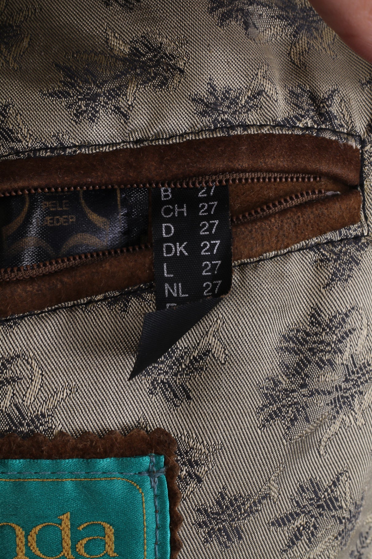 Italia C&amp;A Men 44 54 L Blazer Vintage Leather Camel Giacca con spalline in pelle scamosciata monopetto 