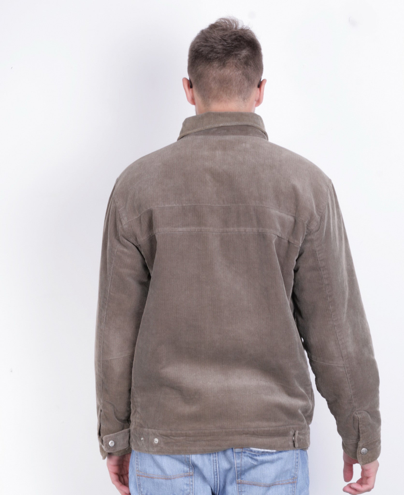 Ripley Mens M Conduroy Jacket Brown Full Zipper Cotton - RetrospectClothes