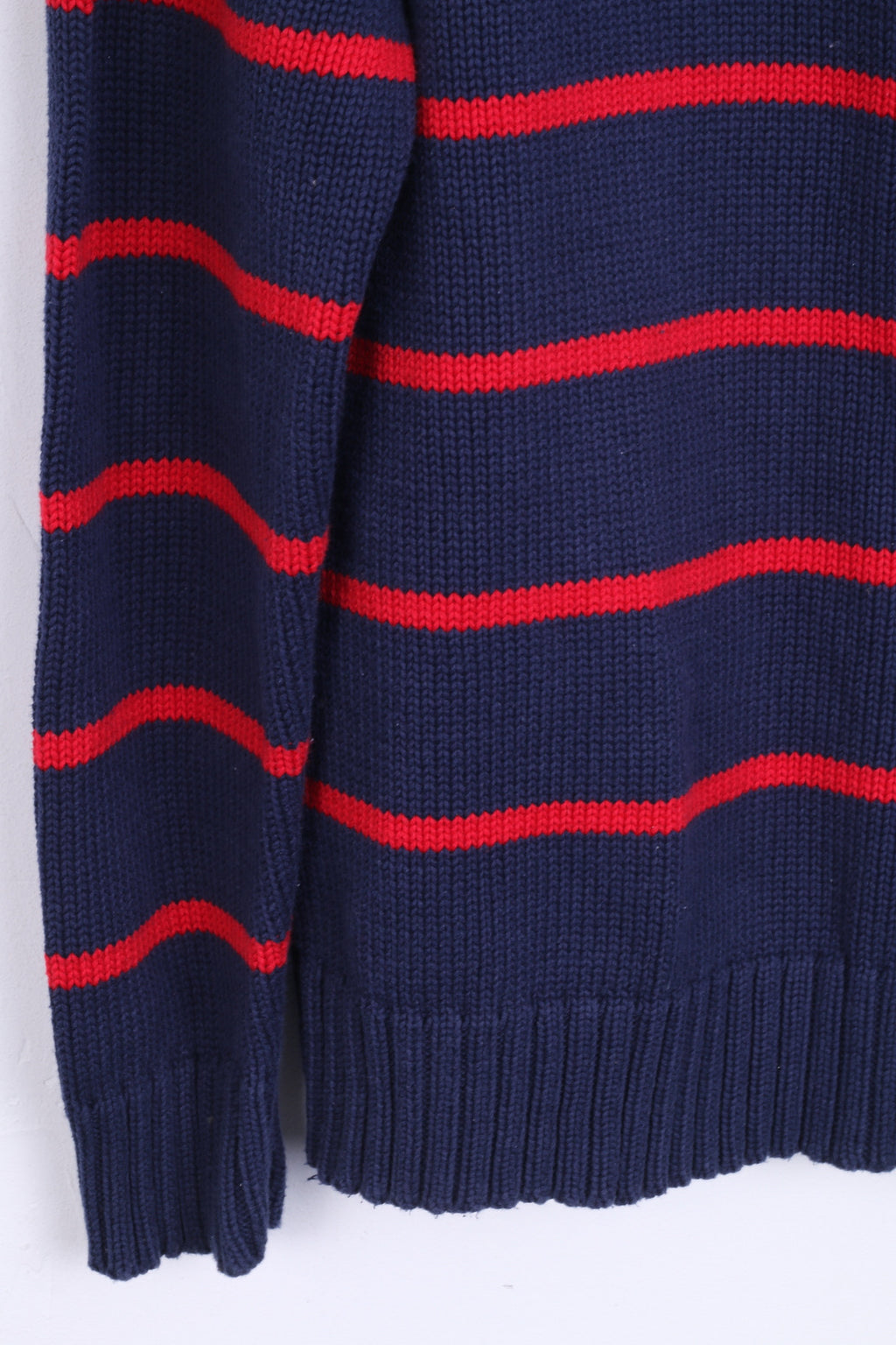 Etirel Campus Sportswear Pull Homme L Col Ras Du Cou Rayé Bleu Marine Coton