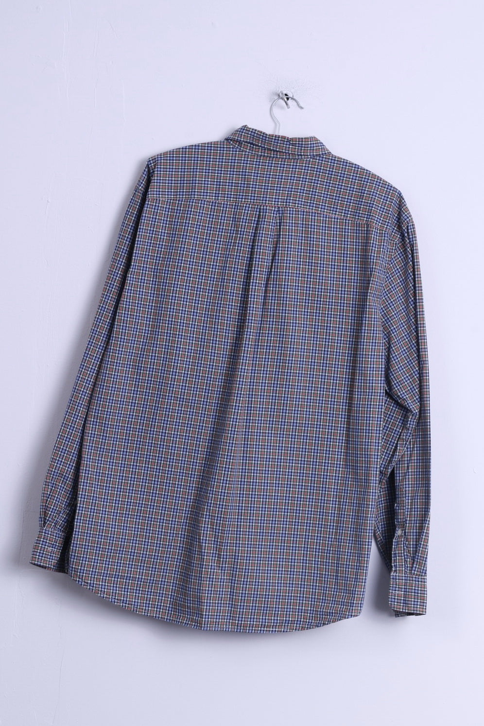 GAP Camicia casual da uomo XL in cotone blu a quadri vestibilità classica manica lunga