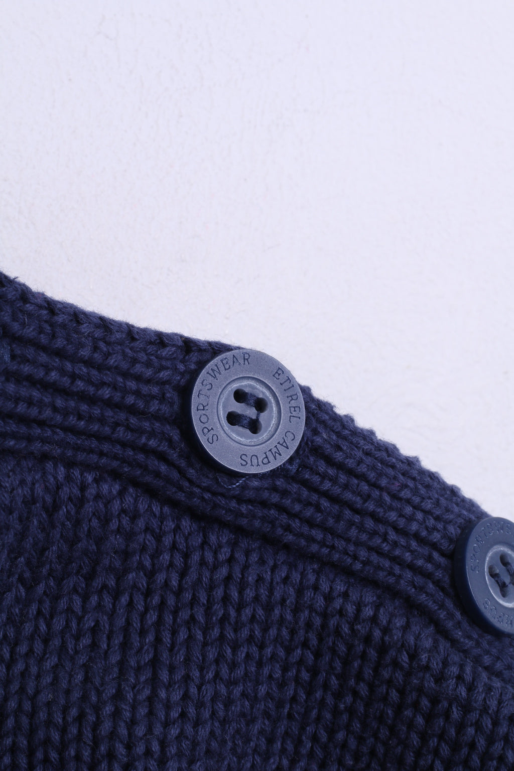 Etirel Campus Sportswear Pull Homme L Col Ras Du Cou Rayé Bleu Marine Coton