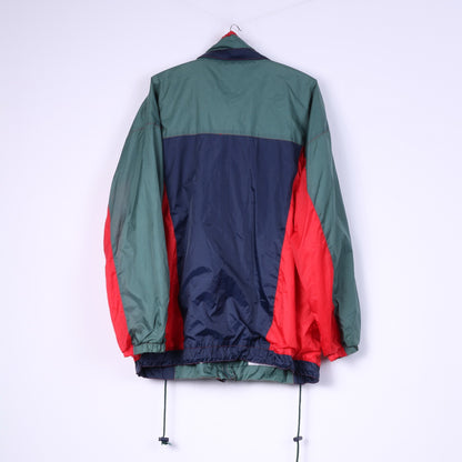 Marcel Clair Men L Jacket Green Nylon Waterproof Vintage Full Zipper Unisex Top