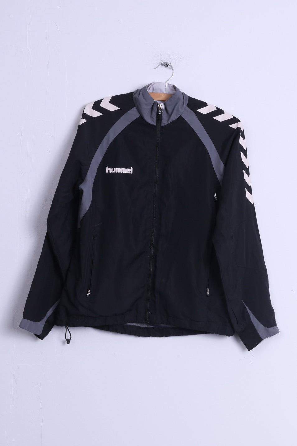 Hummel Veste de survêtement S pour hommes Noir Haut de sport d'entraînement léger zippé