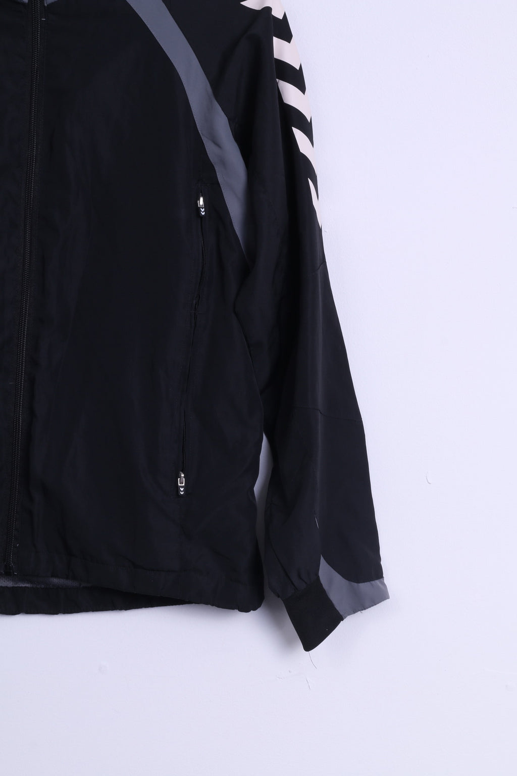 Hummel Veste de survêtement S pour hommes Noir Haut de sport d'entraînement léger zippé