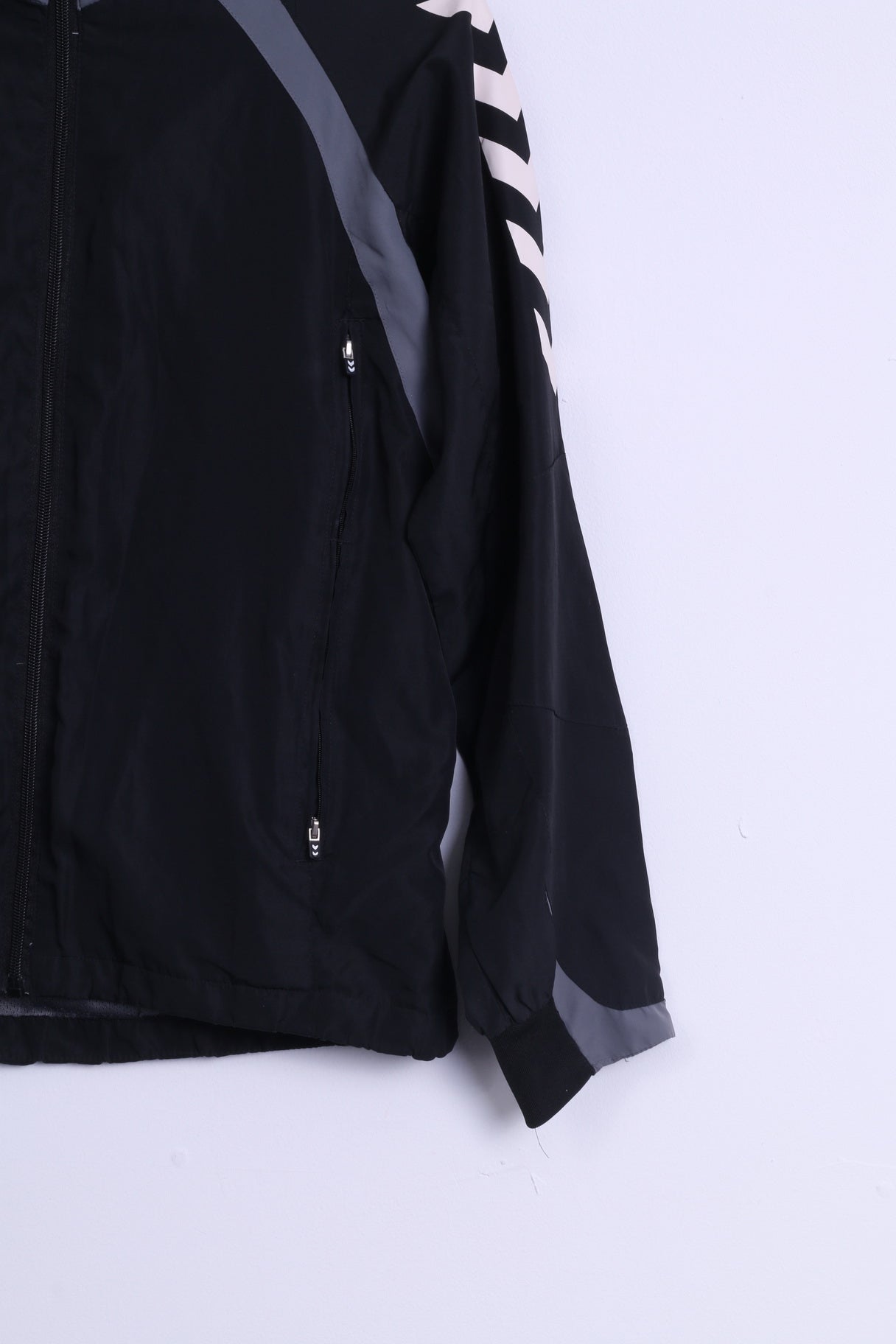 Hummel Veste de survêtement S pour hommes Noir Haut de sport d'entraînement léger zippé