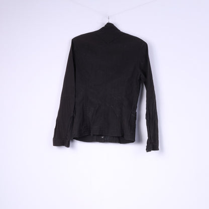 Joyxtin Womens S Lightweight Jacket Black Full Zipper Stand Up Collar Cotton Nylon