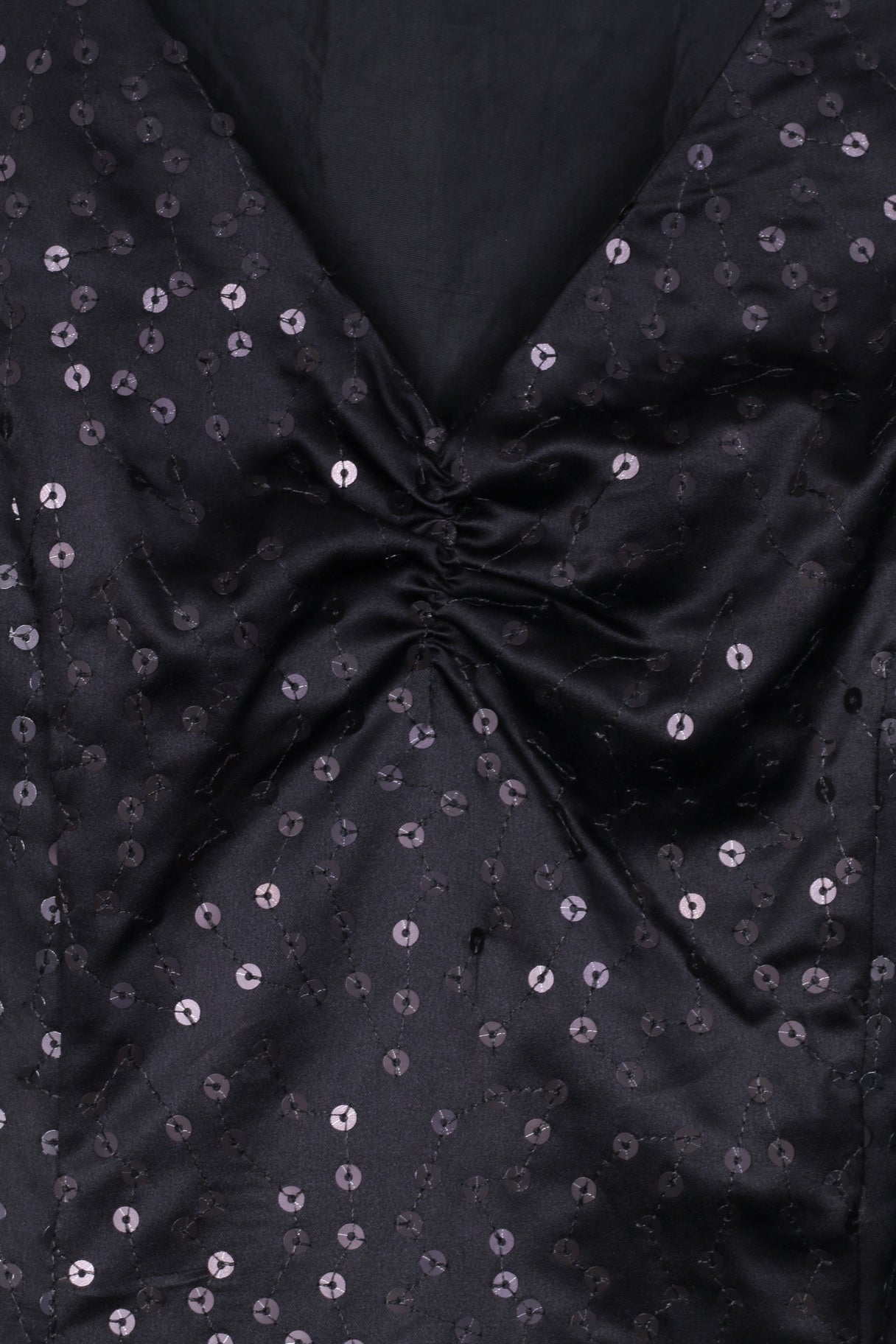 CDN Continue Mini robe pour femme 34 XS avec col en V et paillettes sans manches brillantes 