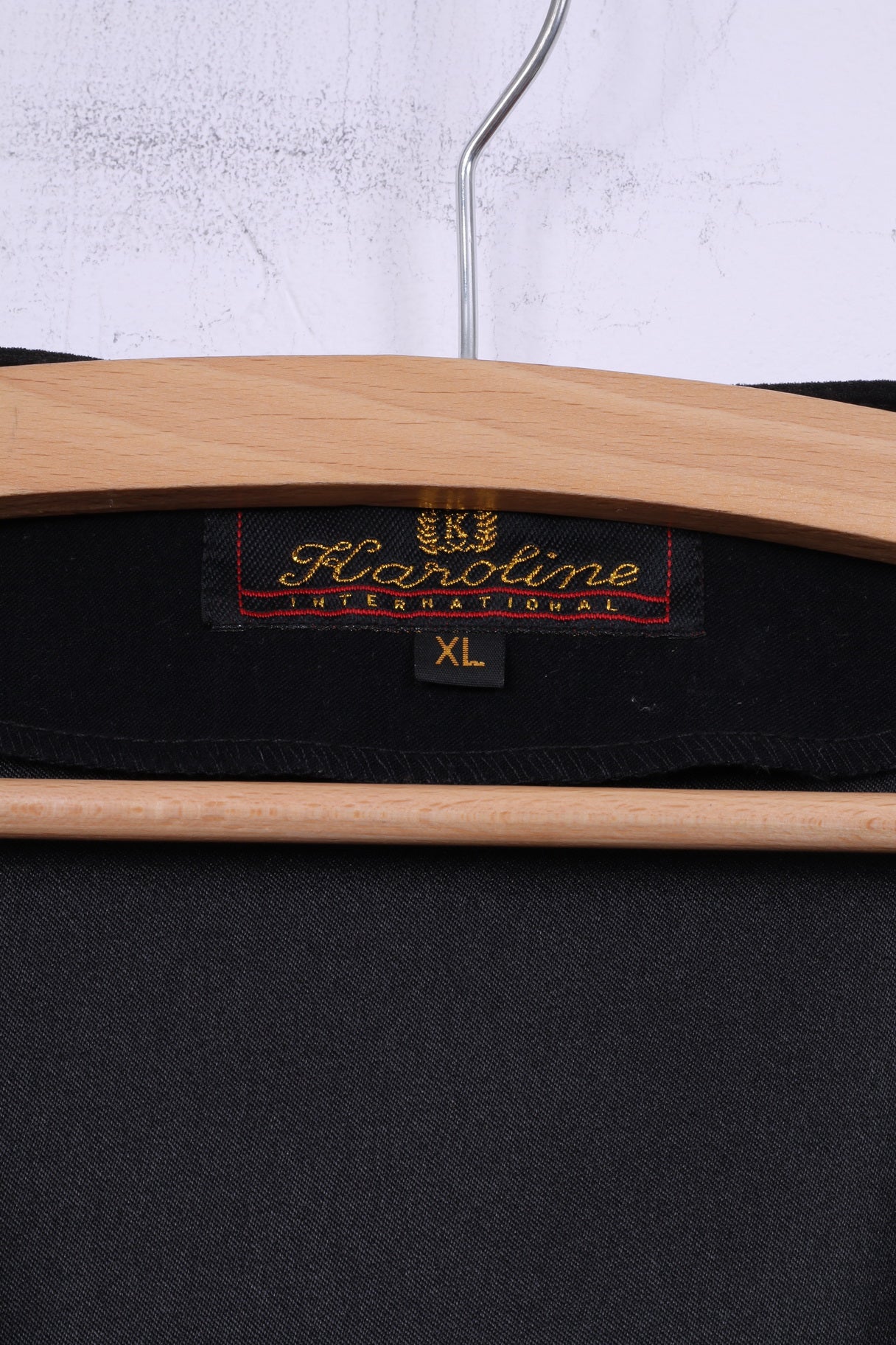 Karoline International Women XL Waistcoat Black Retro Single Breasted Pocket Vest