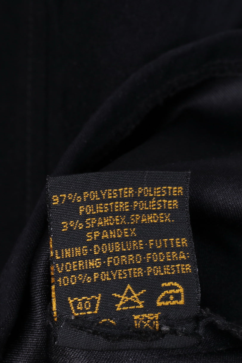 Karoline International Women XL Waistcoat Black Retro Single Breasted Pocket Vest