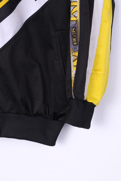 Jako Men M Sweatshirt Black Shiny Full Zipper Sportswear Detailed Top