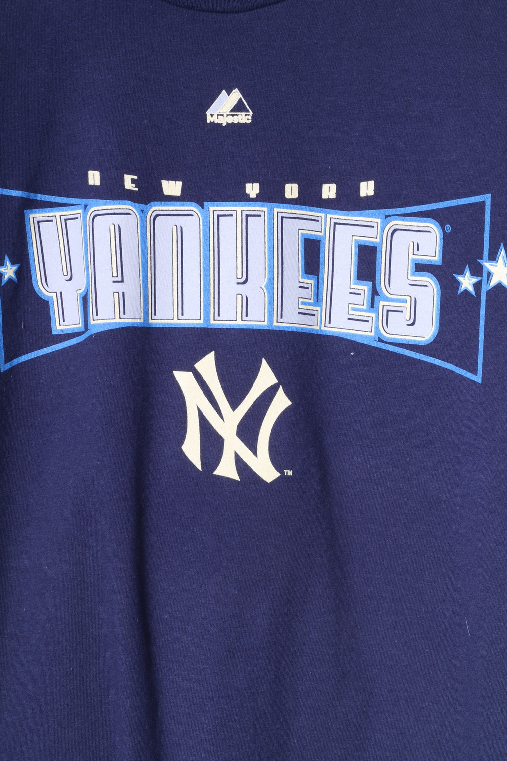 Majestic Boys S 14 Age Shirt Navy Cotton New York Yankees Graphic Back Top