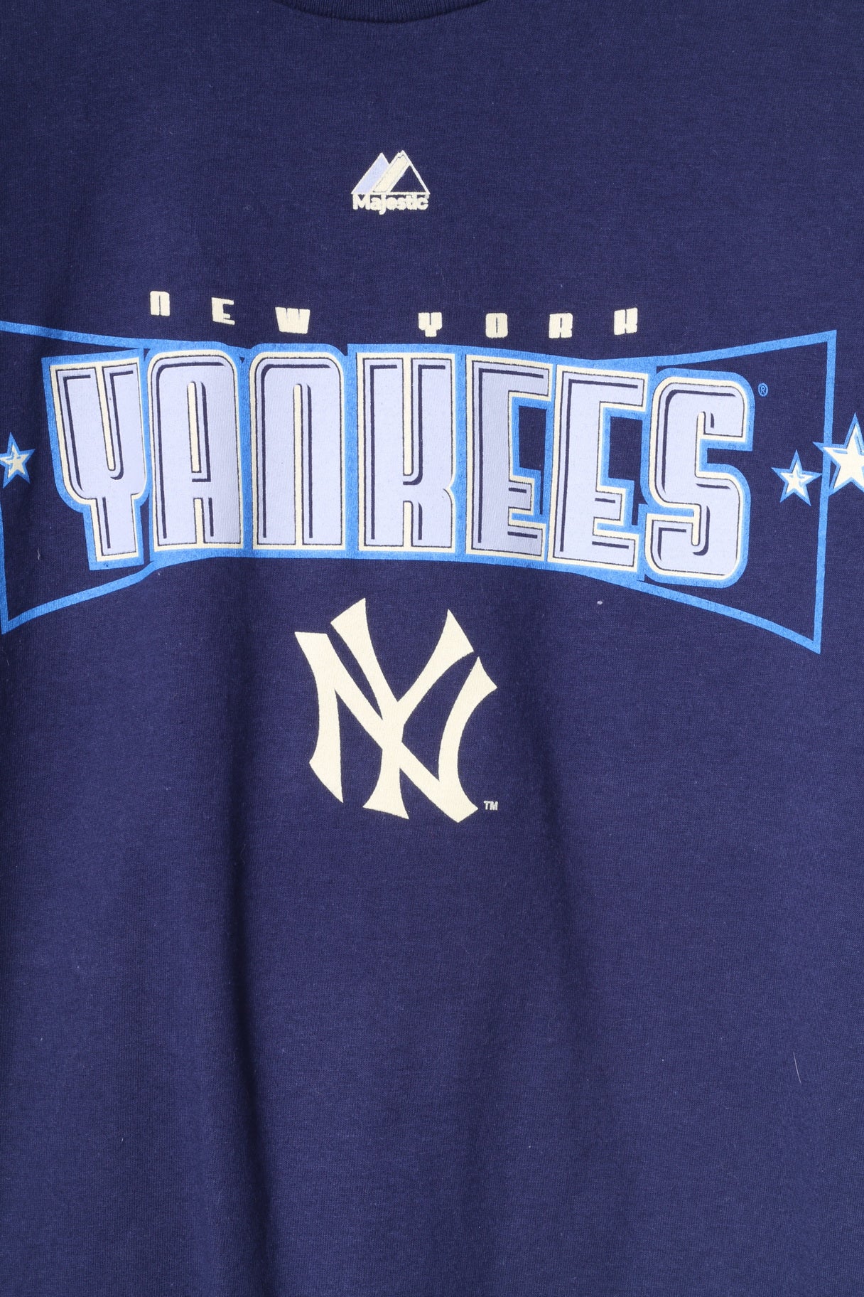 Majestic Boys S 14 Age Shirt Navy Cotton New York Yankees Graphic Back Top