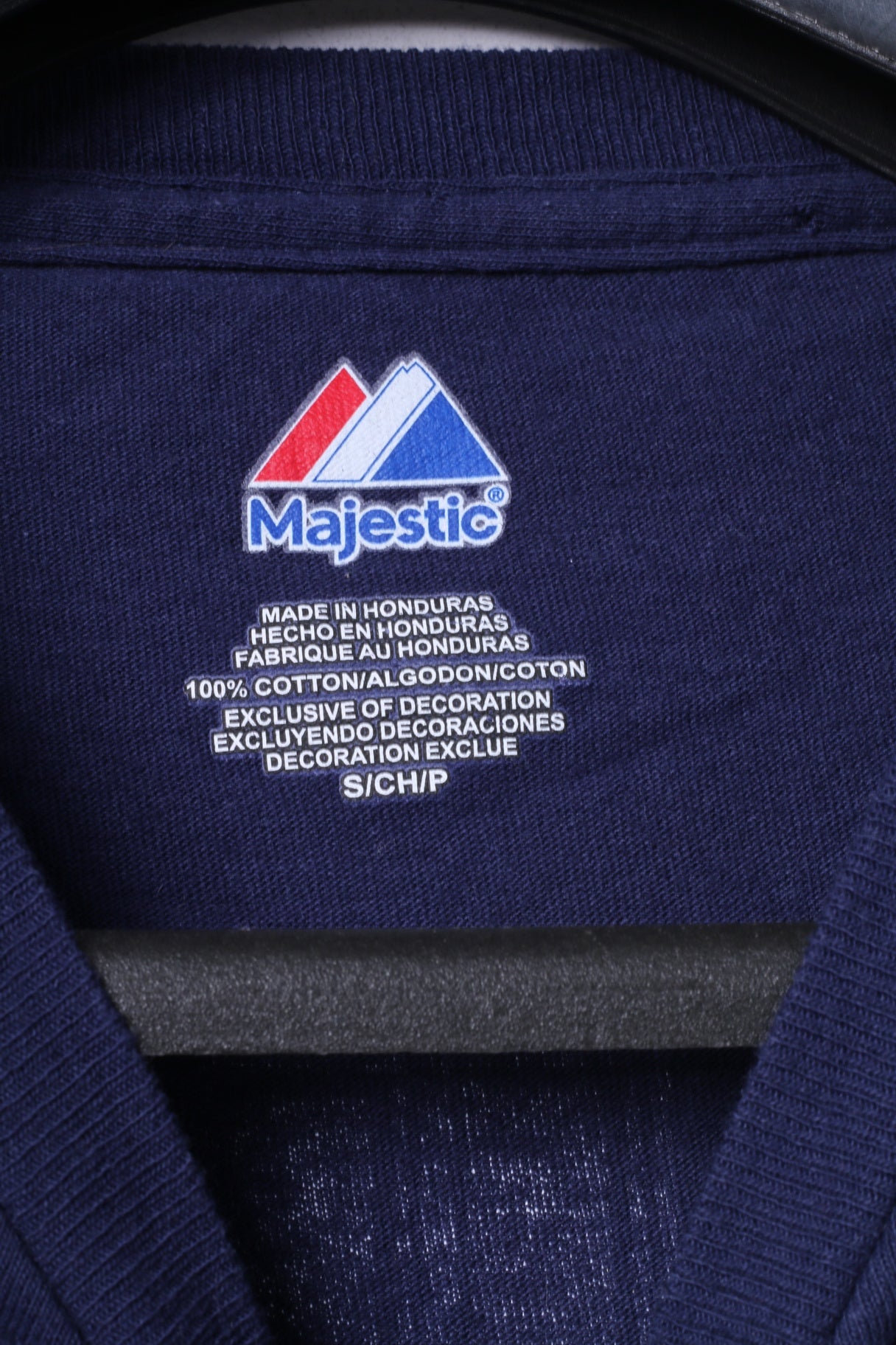 Majestic Boys S 14 Age Shirt Navy Cotton New York Yankees Graphic Back Top