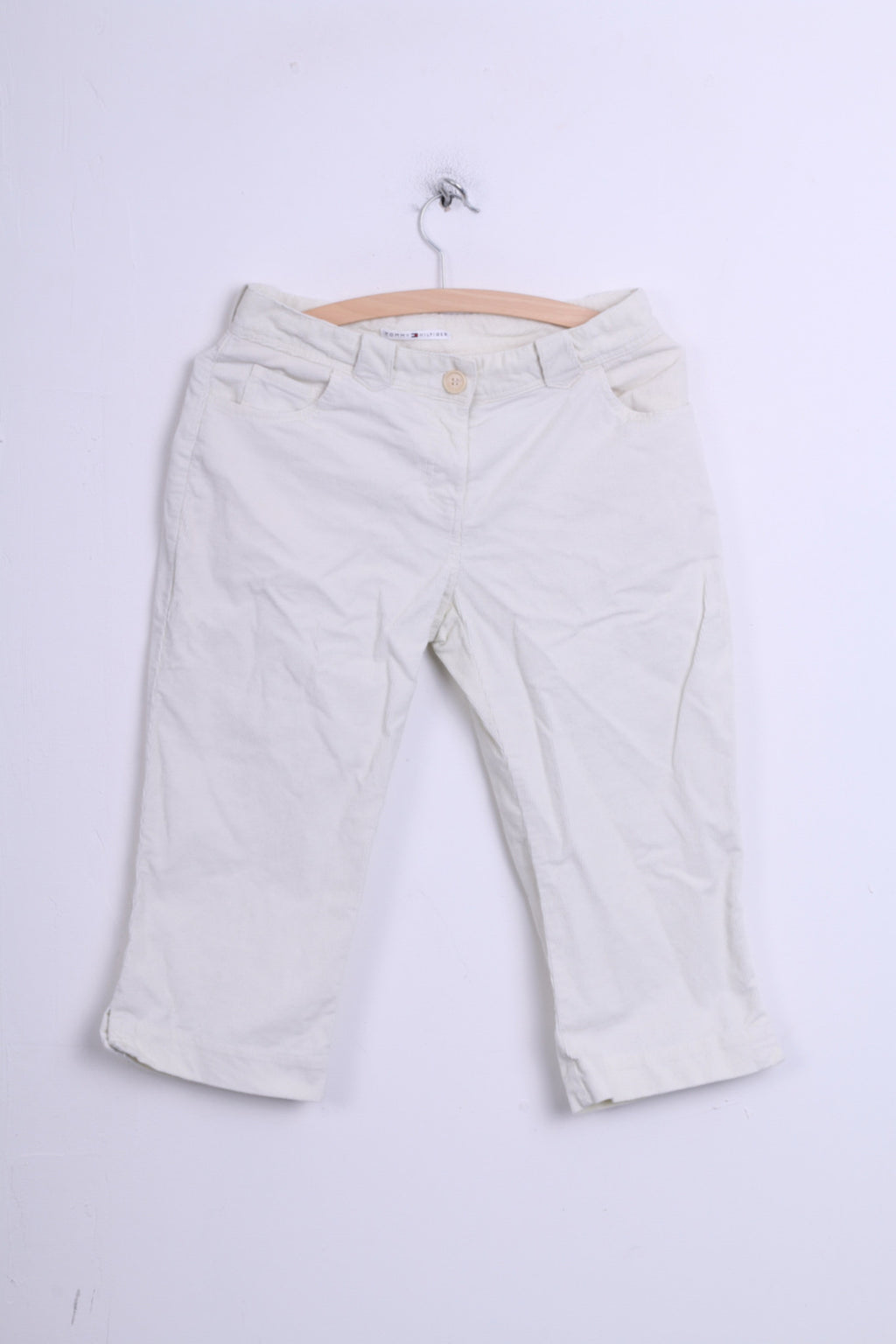 Tommy Hilfiger Womens 6 XS Trousers Corduroy Creamy Cotton Capri - RetrospectClothes