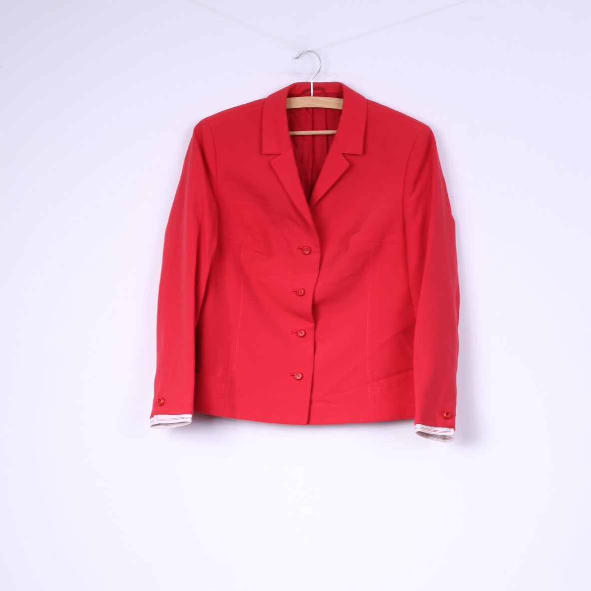 Astor Modelle Donna 40 Tailleur Gonna Vintage Gonna Rossa Lana 2 Pezzi Trevira 