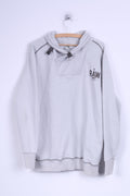 G-STAR RAW Sweat-shirt XXL pour homme en coton gris à col montant