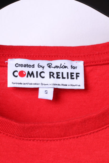 Comic Relief Albert by Rankin Mens S T- Shirt Red Cotton Graphic Dog
