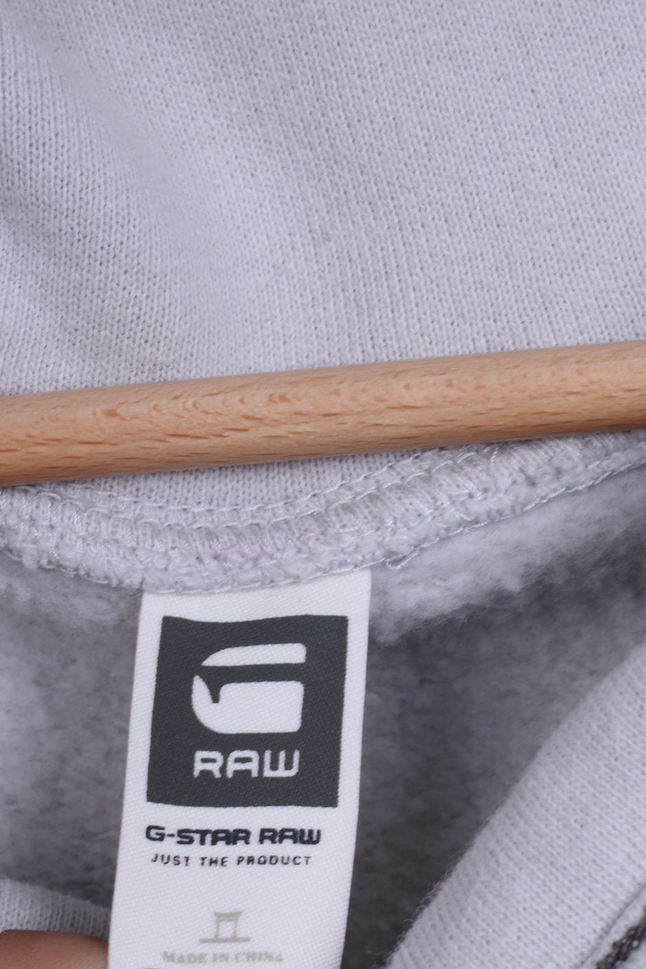 G-STAR RAW Sweat-shirt XXL pour homme en coton gris à col montant