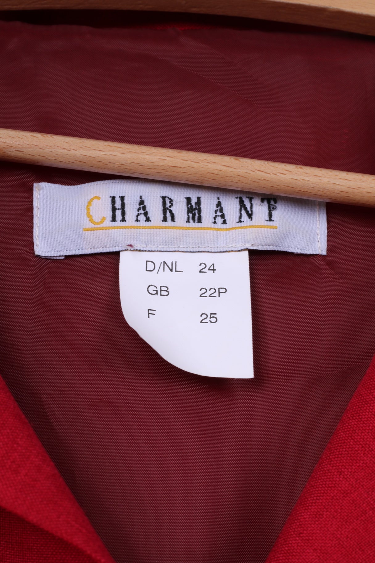Charmant Femmes 22 XL Robe Midi Rouge Bouton Avant Épaulettes Manches Courtes Vintage 