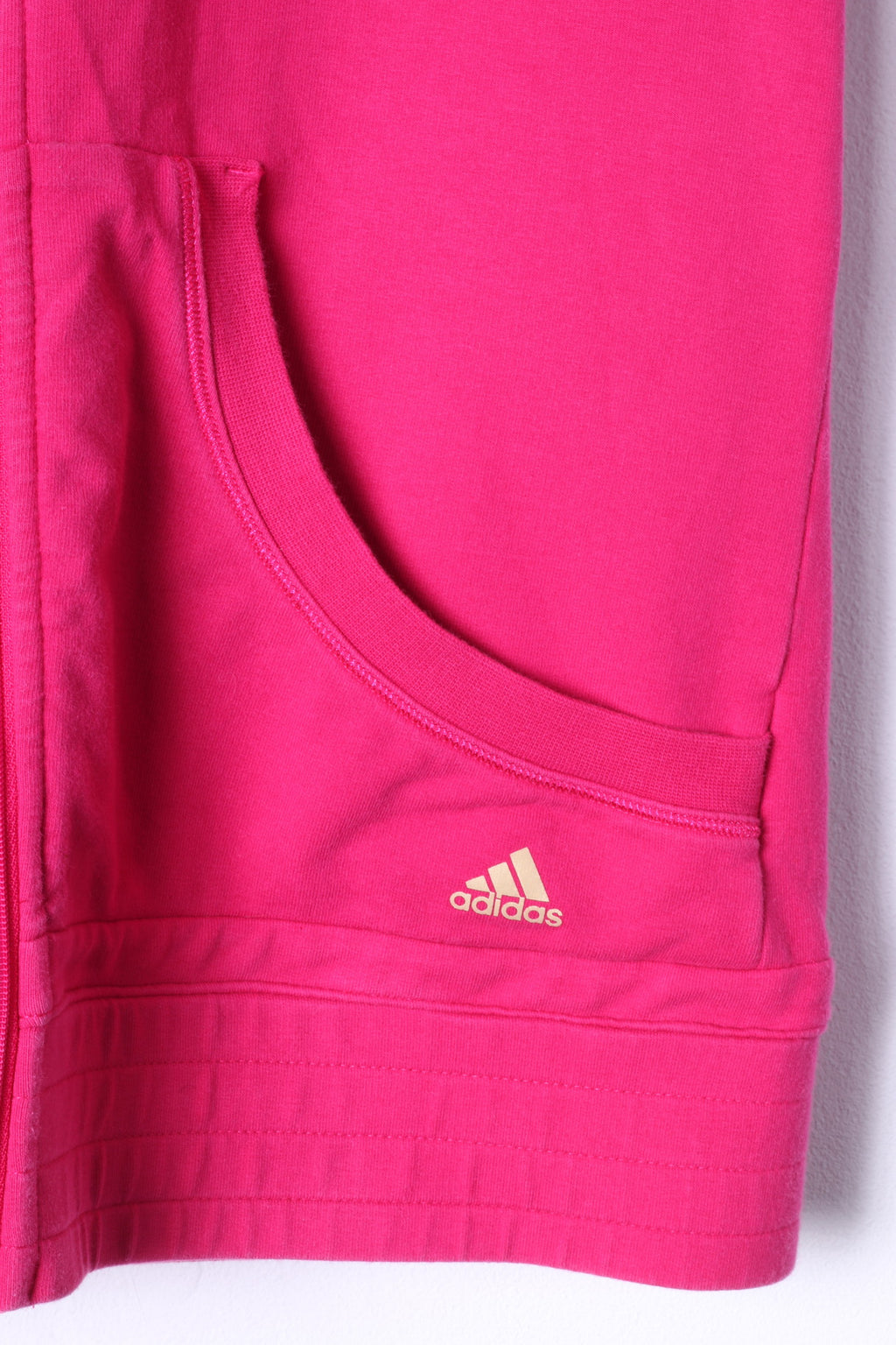Adidas Womens 12 S/M Sweatshirt Amaranth Zip Up Hoodie Trainig Running Work Out Top