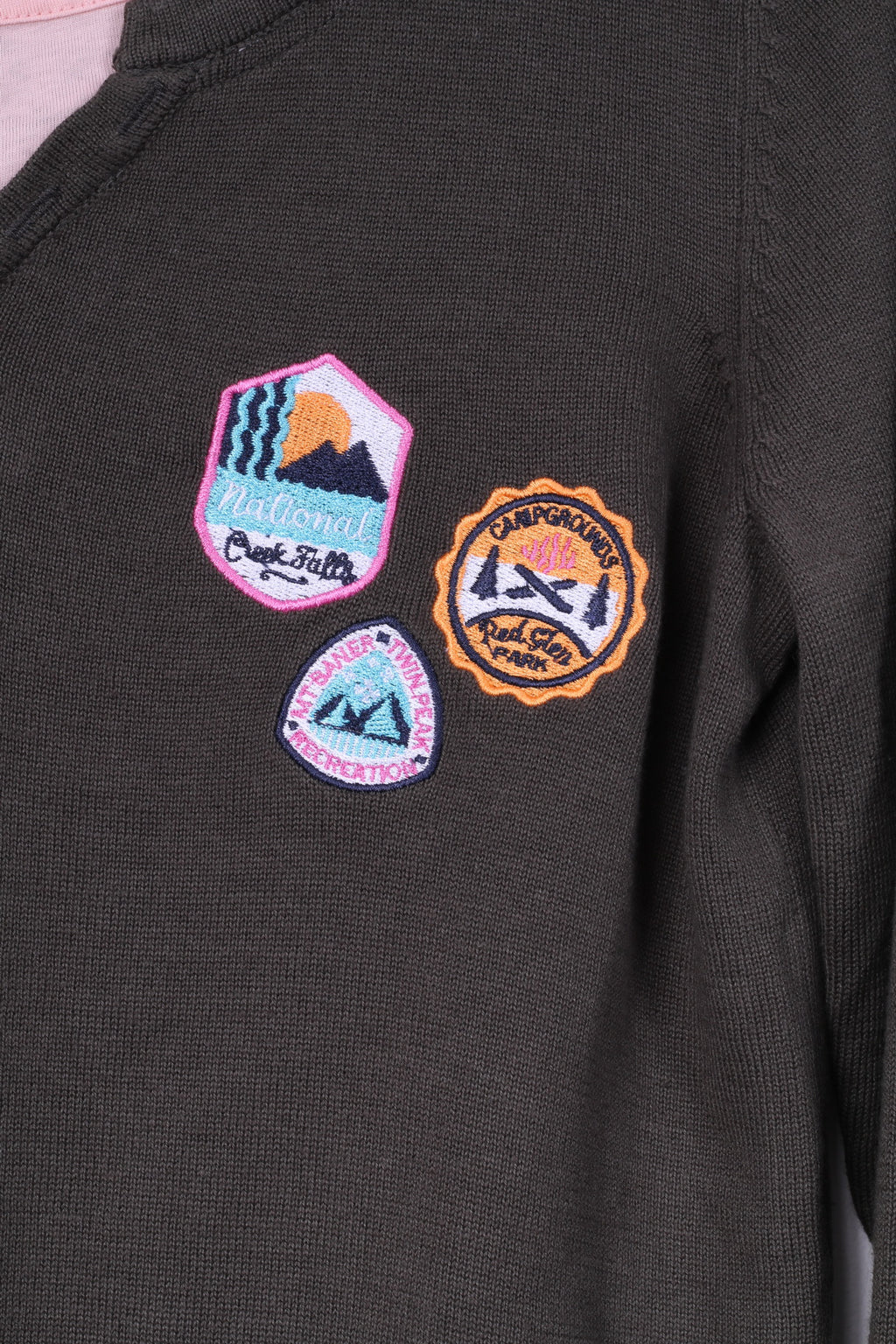 John Baner Jeanswear Pull 36/38 S pour femme Vert foncé en coton clair 