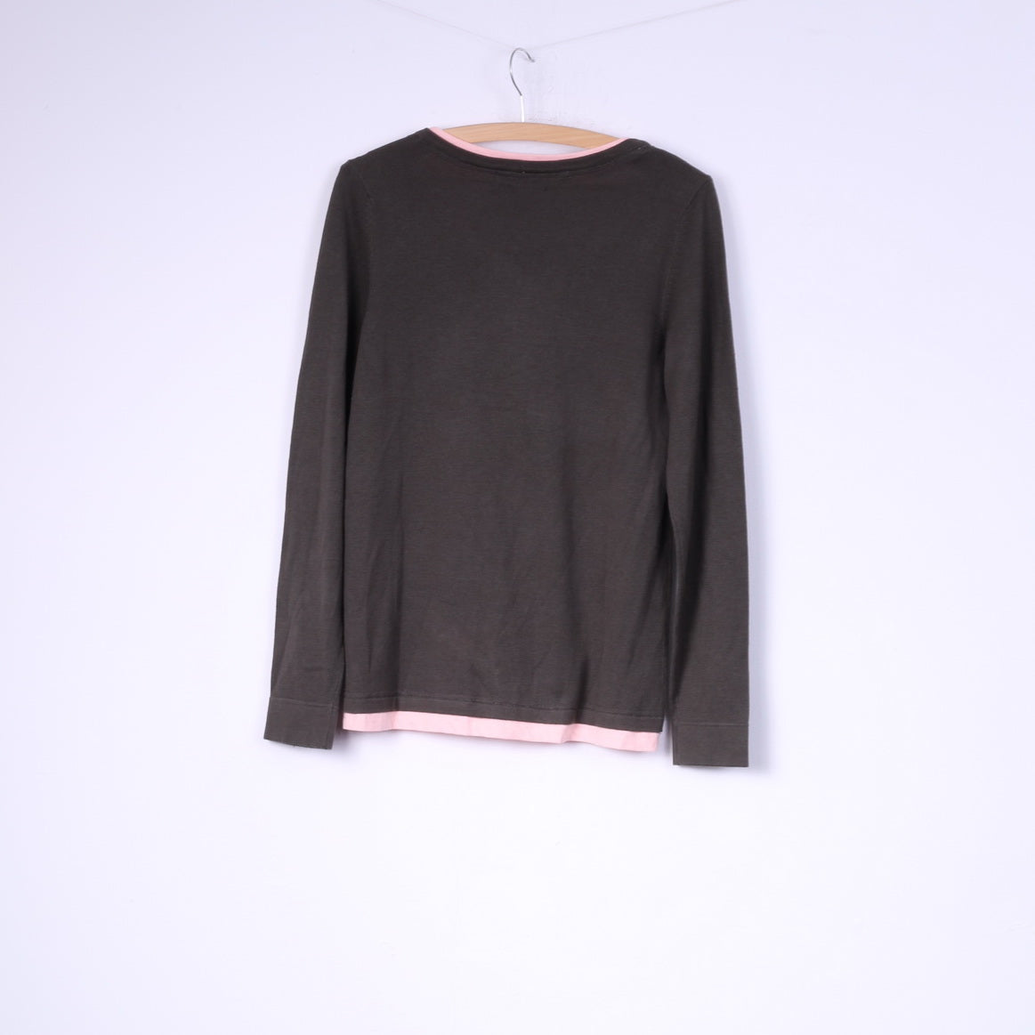 John Baner Jeanswear Pull 36/38 S pour femme Vert foncé en coton clair 