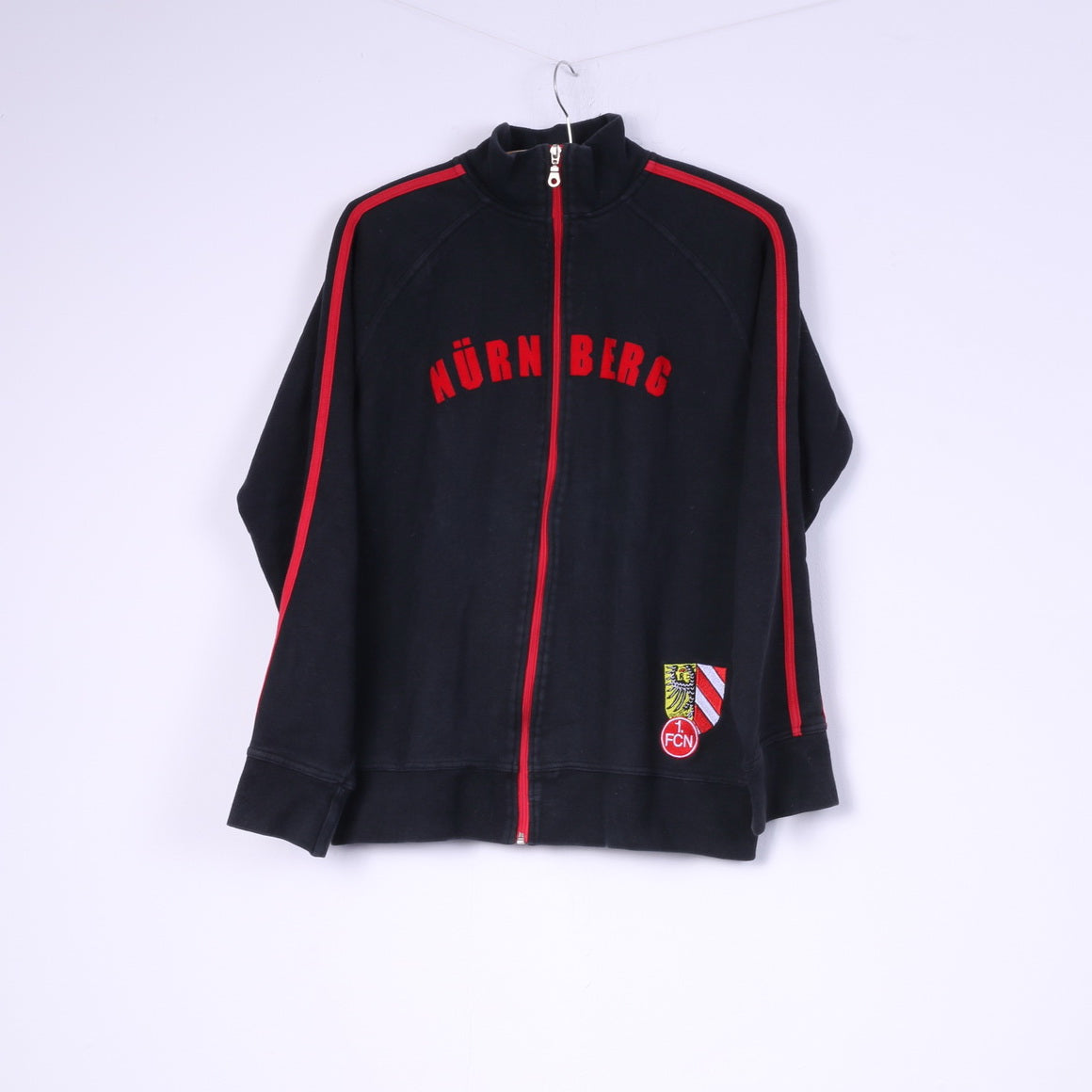 World Of Textiles Men L Sweatshirt Black Cotton Nurnberg Vintage Sportswear Top