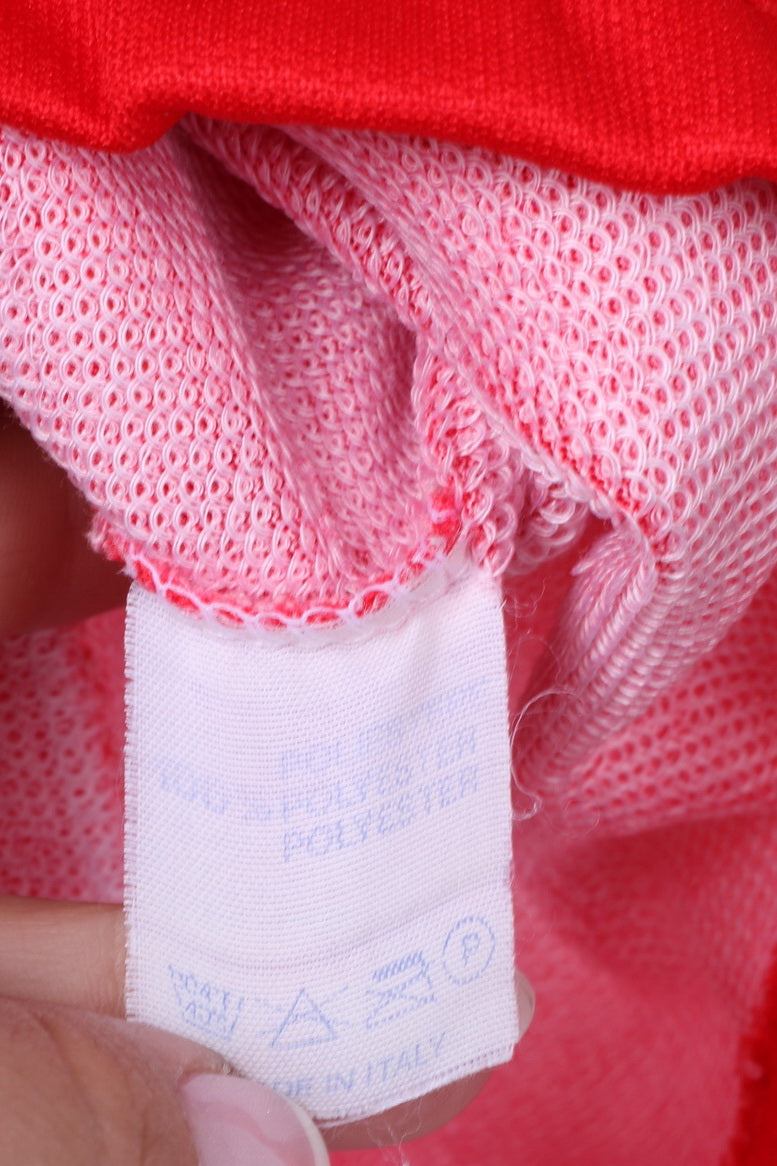 Maglia da ciclismo Seb da uomo XL Maglietta sportiva con collo a zip a righe rosse Italia 