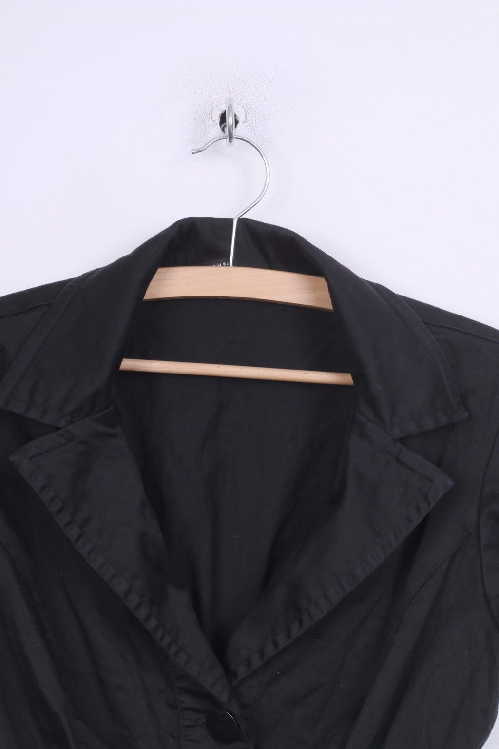 Ingrédients Chemise décontractée M à manches courtes en coton noir pour femme