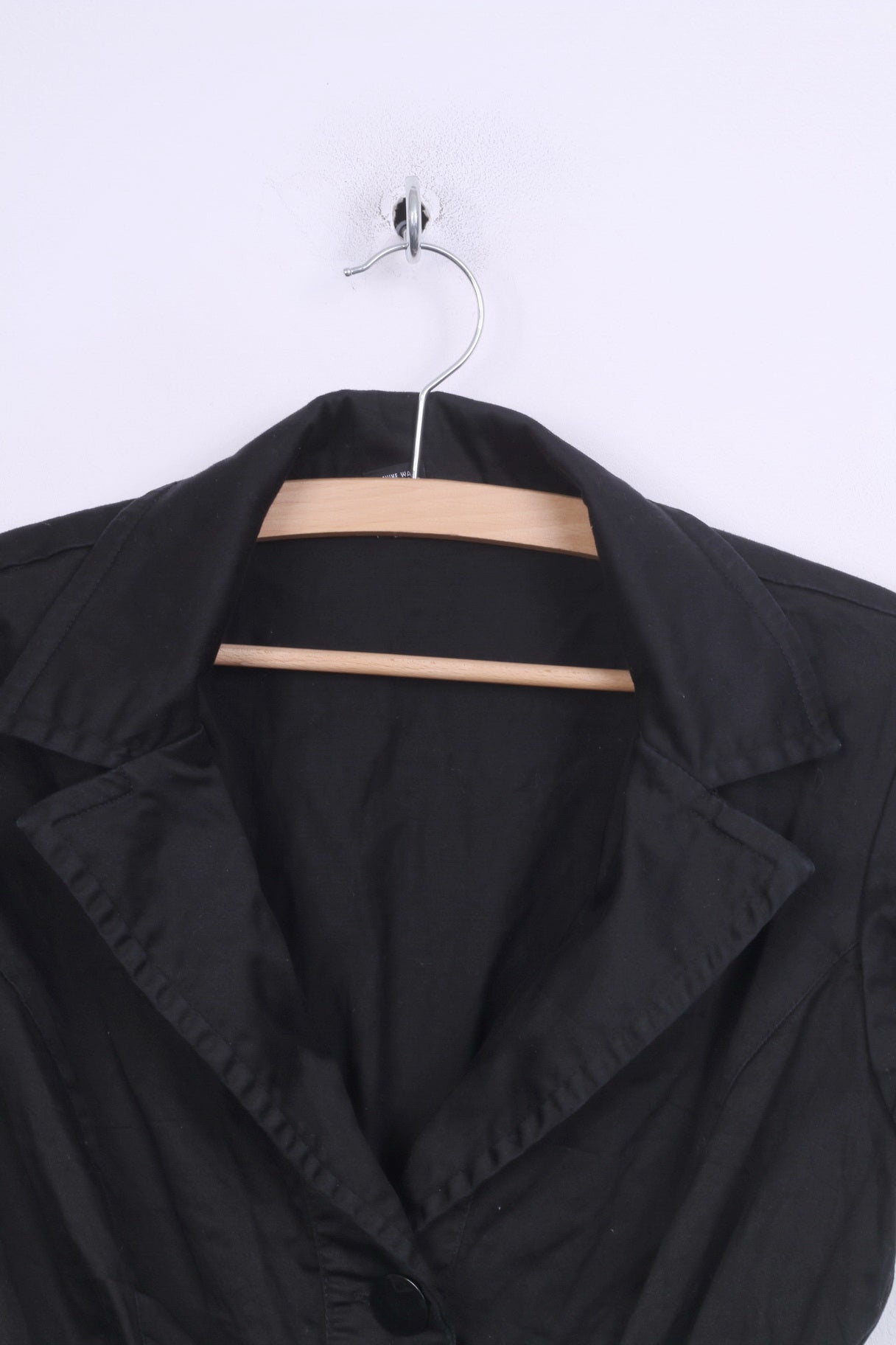 Ingrédients Chemise décontractée M à manches courtes en coton noir pour femme