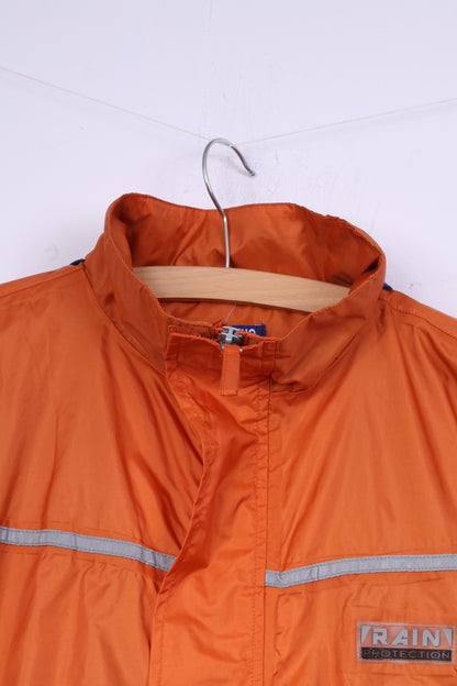 Pulcino Garçons 152 Survêtement Orange Veste En Nylon Pantalon Ensemble Léger Vêtements De Sport 