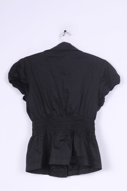 Ingredients Womens M Casual Shirt Short Sleeve Black Cotton