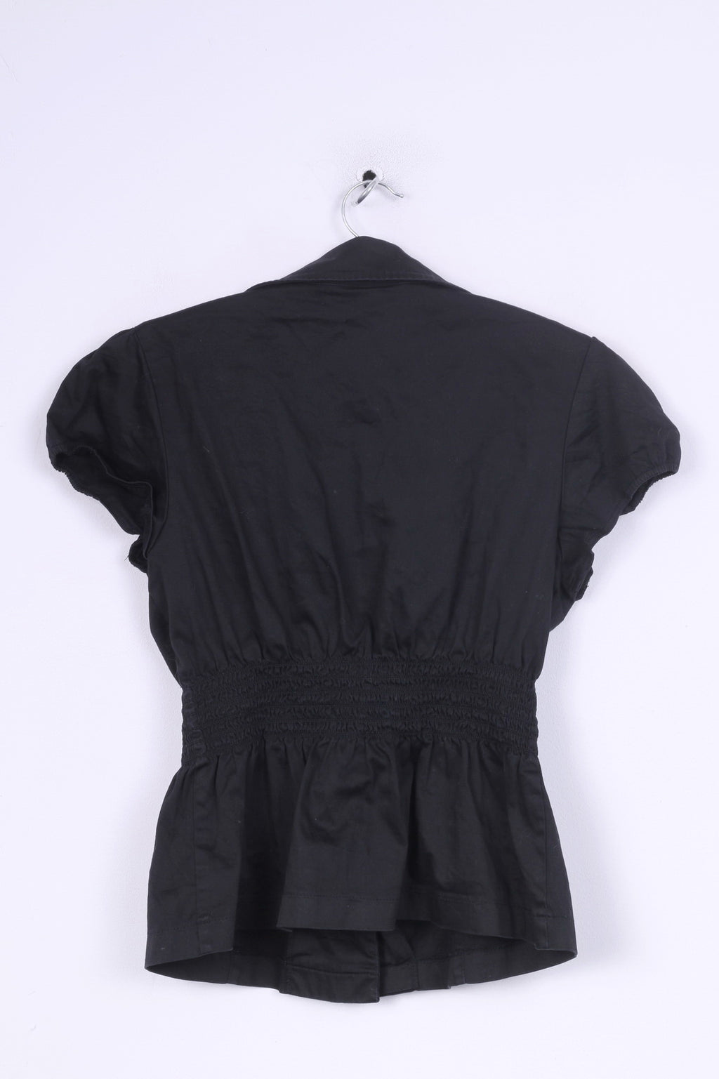 Ingrédients Chemise décontractée M à manches courtes en coton noir pour femme