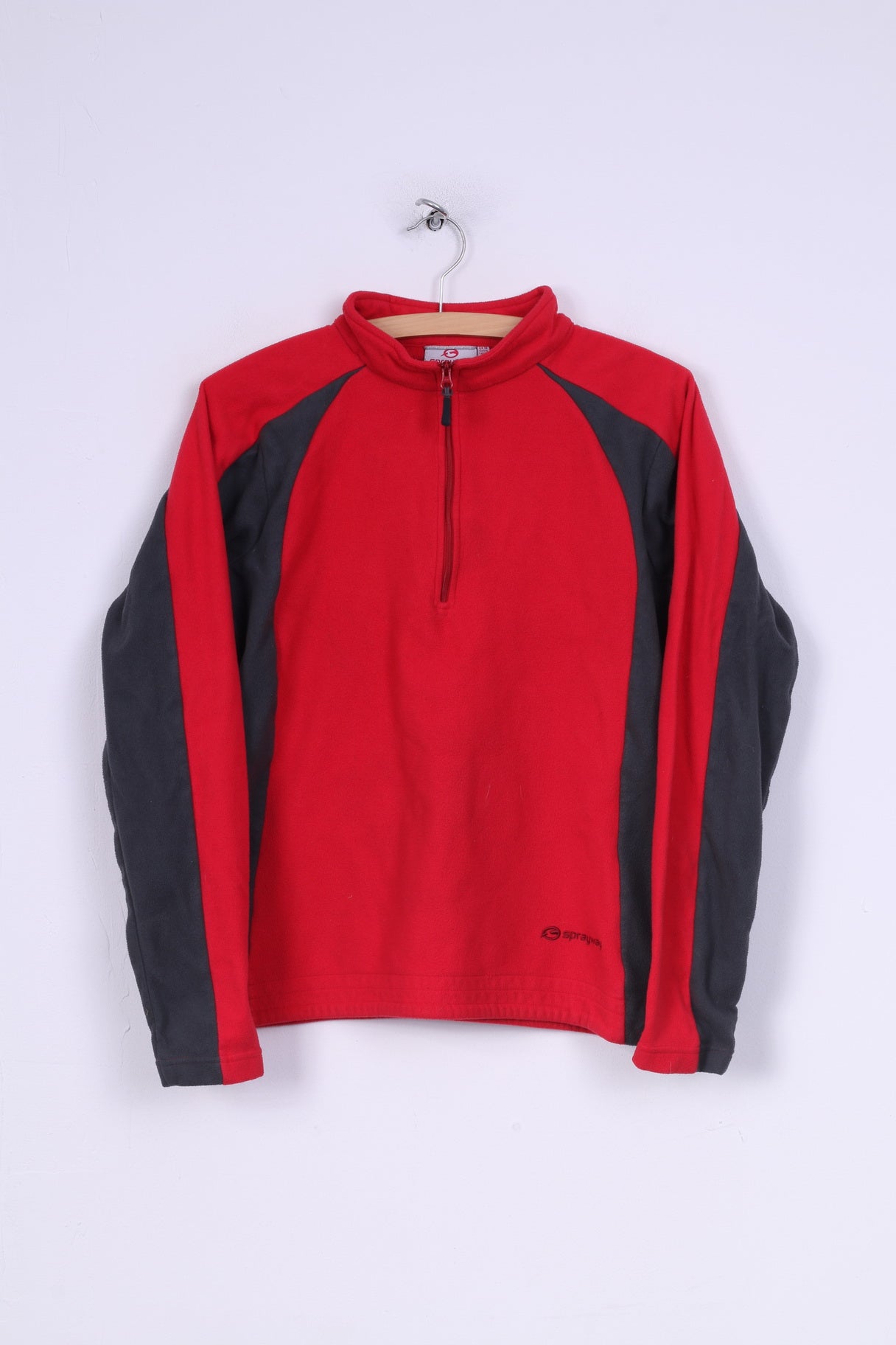 Sprayway Womens XL 16 Fleece Top Raspberry Zip Neck Sweatshirt Sportswear