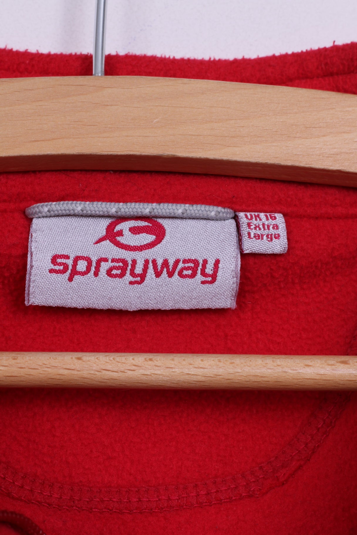 Sprayway Womens XL 16 Fleece Top Raspberry Zip Neck Sweatshirt Sportswear