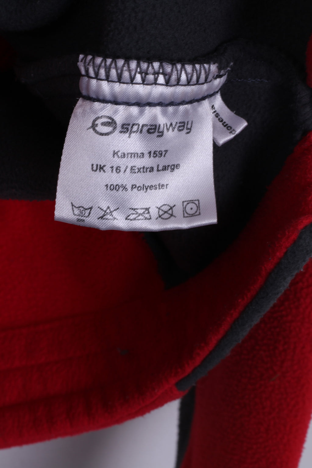 Sprayway Donna XL 16 Top in Pile Lampone Zip Collo Felpa Abbigliamento Sportivo 